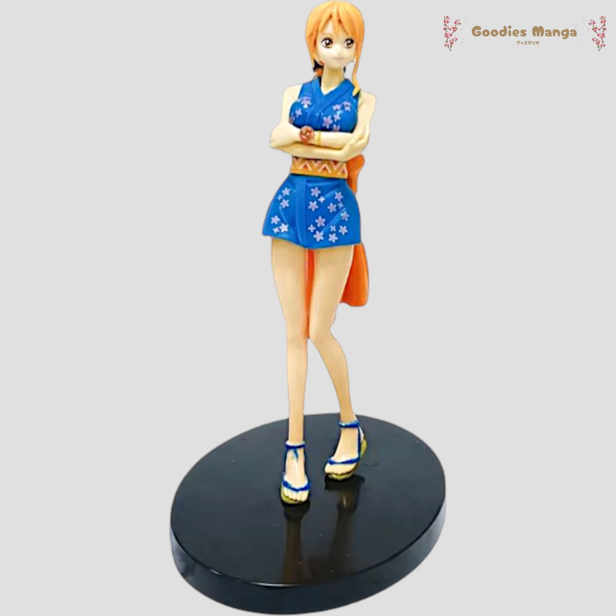 Figurine Nami – Kimono Bleu – One Piece de face