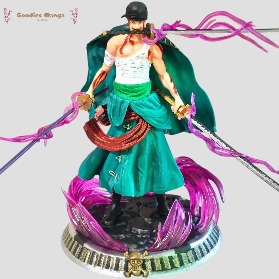Figurine Roronoa Zoro – Blessé & Haki – One Piece de face