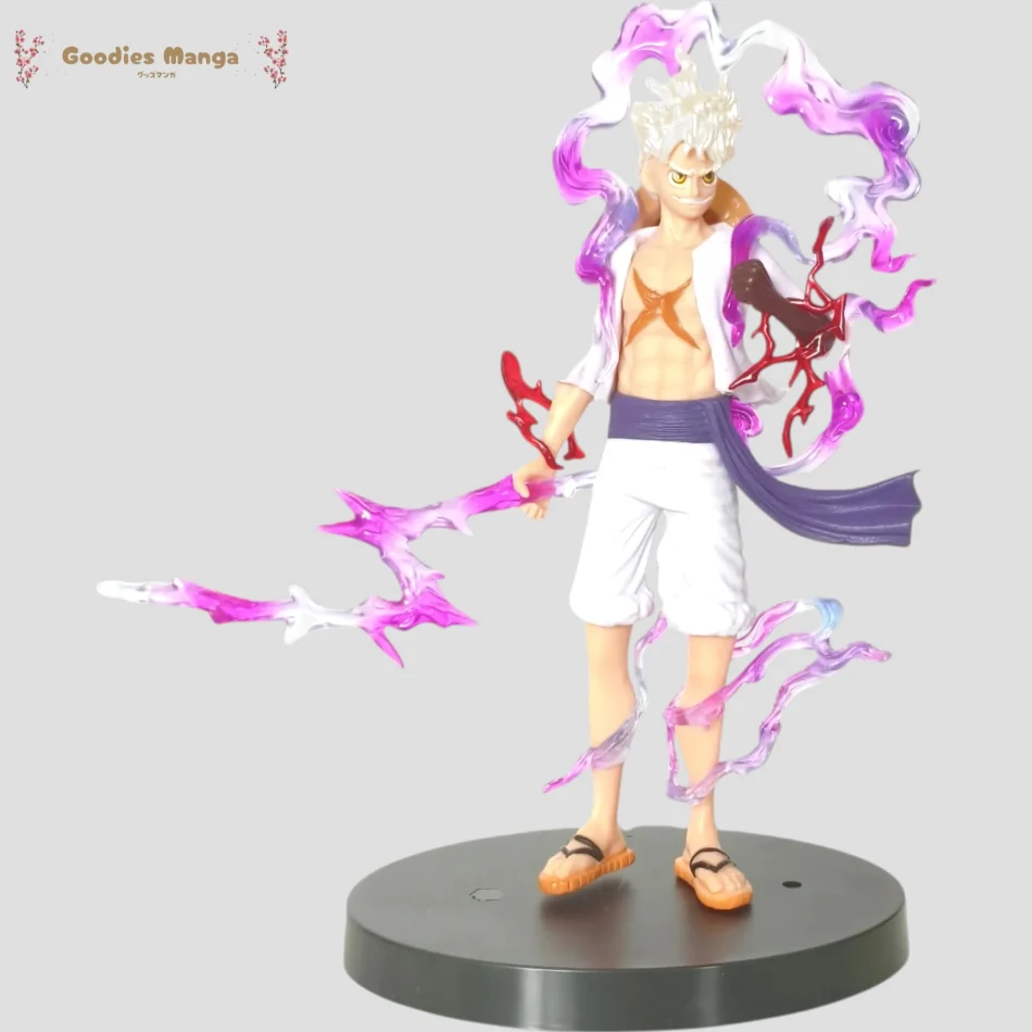 Figurine Monkey D. Luffy – Gear 5 + Haki – One Piece de face