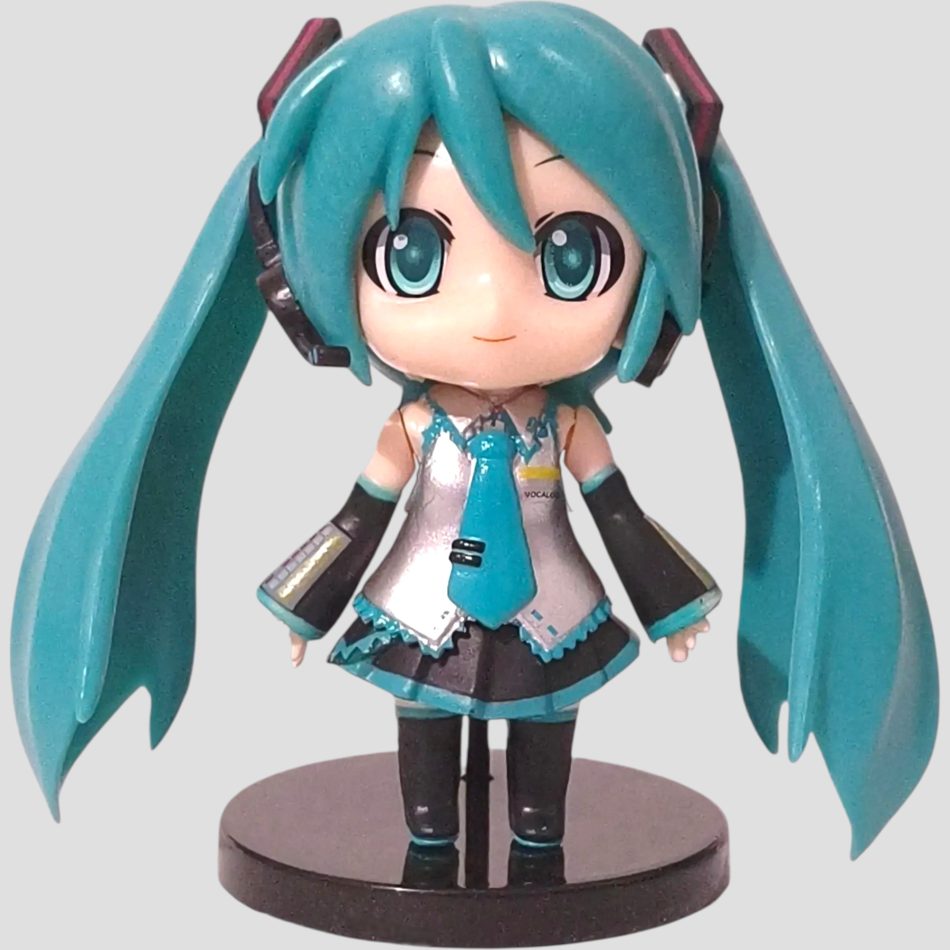 Figurine Chibi Hatsune Miku Vert Canard 10 cm - Vocaloid de face