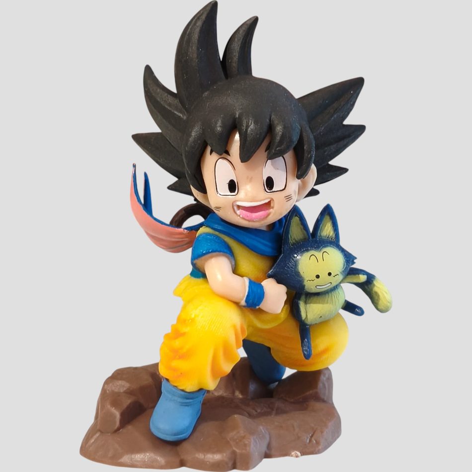 Figurine 10 cm Son Goku enfant avec Puar - Dragon Ball de face