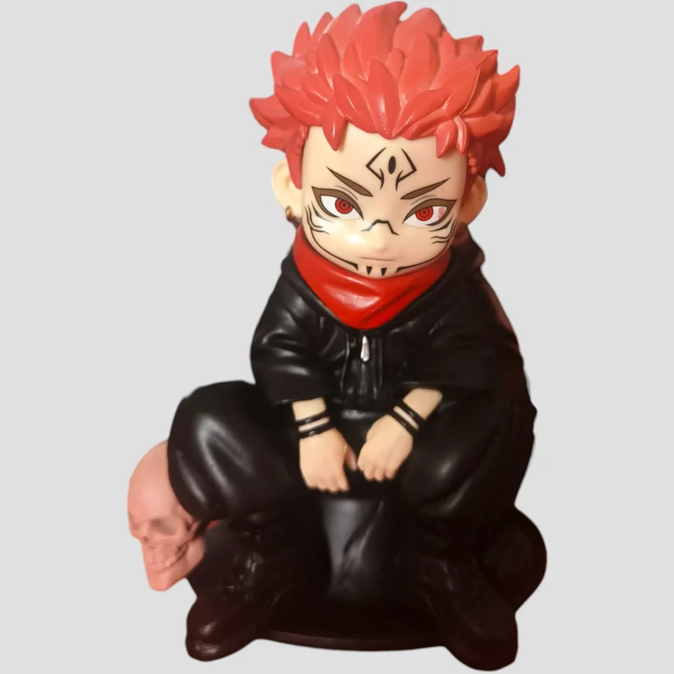 Figurine Ryomen Sukuna assis Jujutsu Kaisen - 15 cm de face