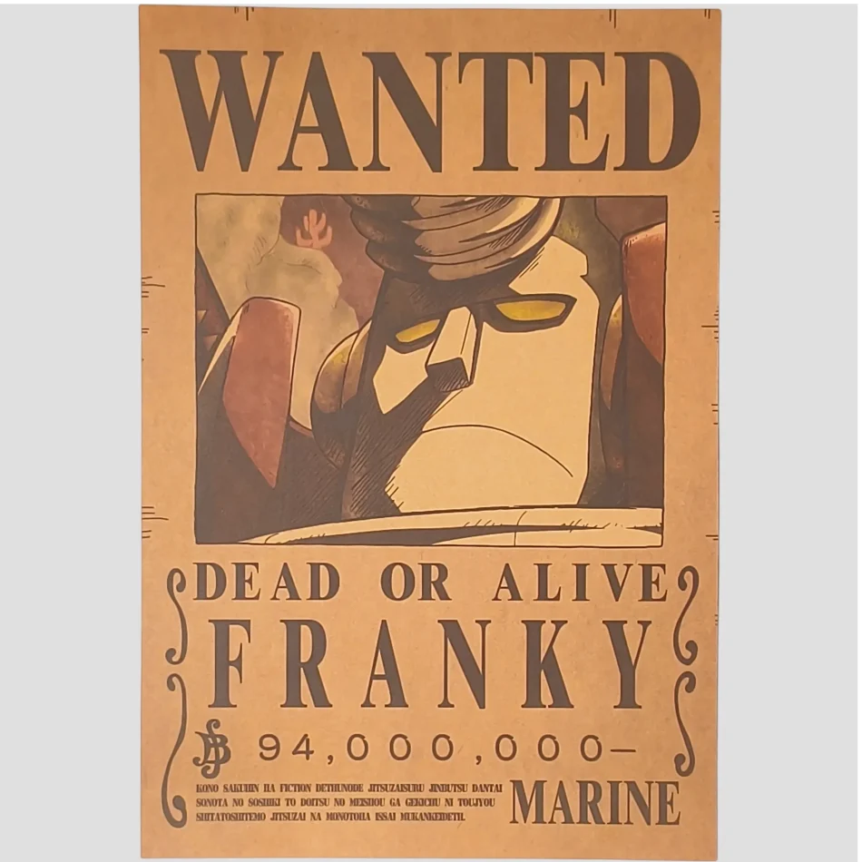 Affiche murale One Piece - Avis de recherche Franky