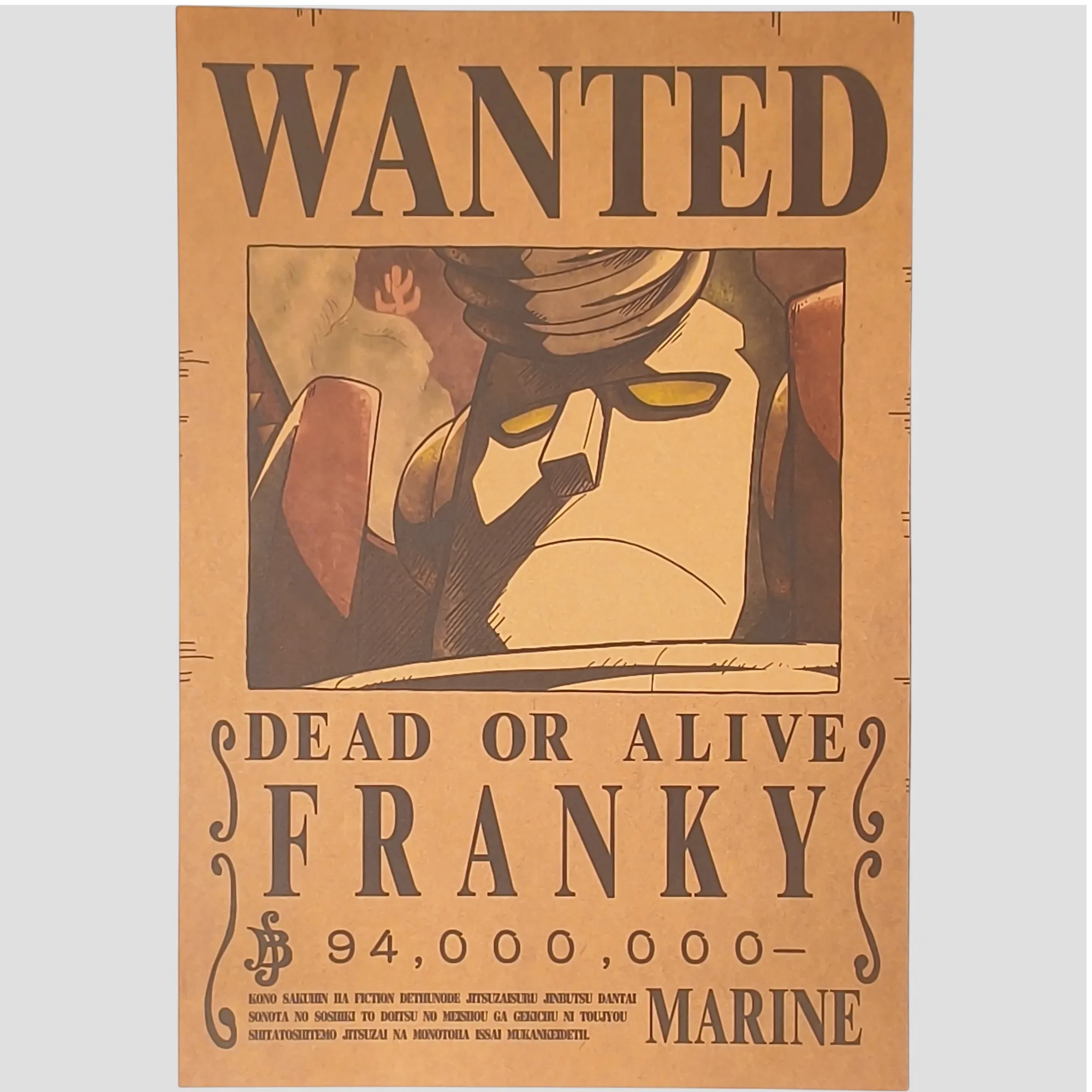 Affiche murale One Piece - Avis de recherche Franky