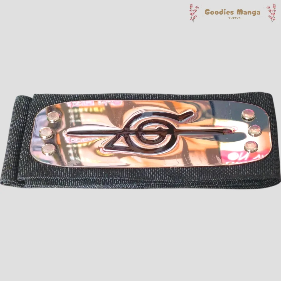 Bandeau frontal Konoha barré - Naruto de face