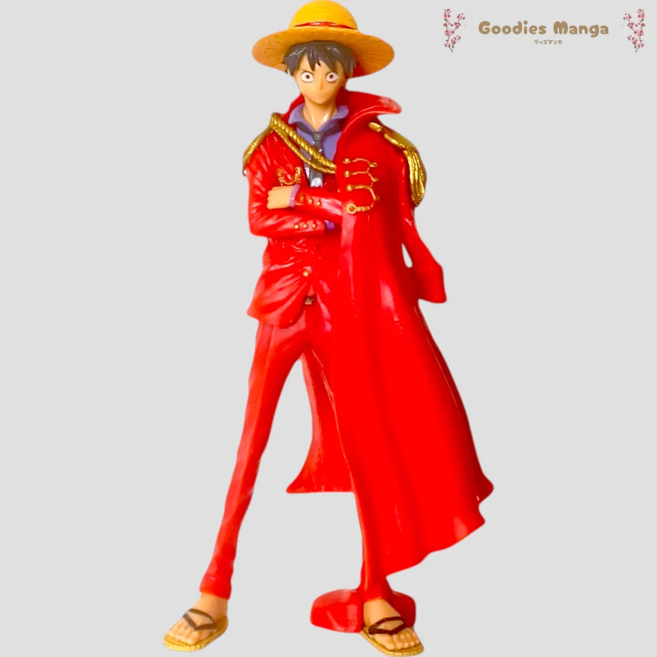 Figurine Monkey D. Luffy – Tenue Cape Rouge – One Piece de face