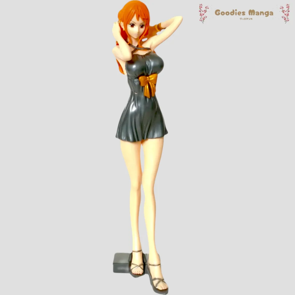 Figurine Nami – Robe Noire – One Piece de face