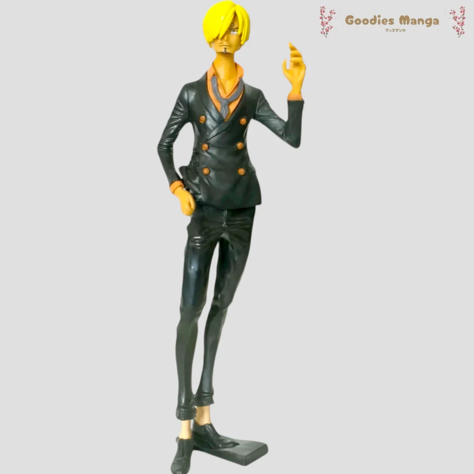 Figurine Sanji – Costume Noir & Cigarette – One Piece de face