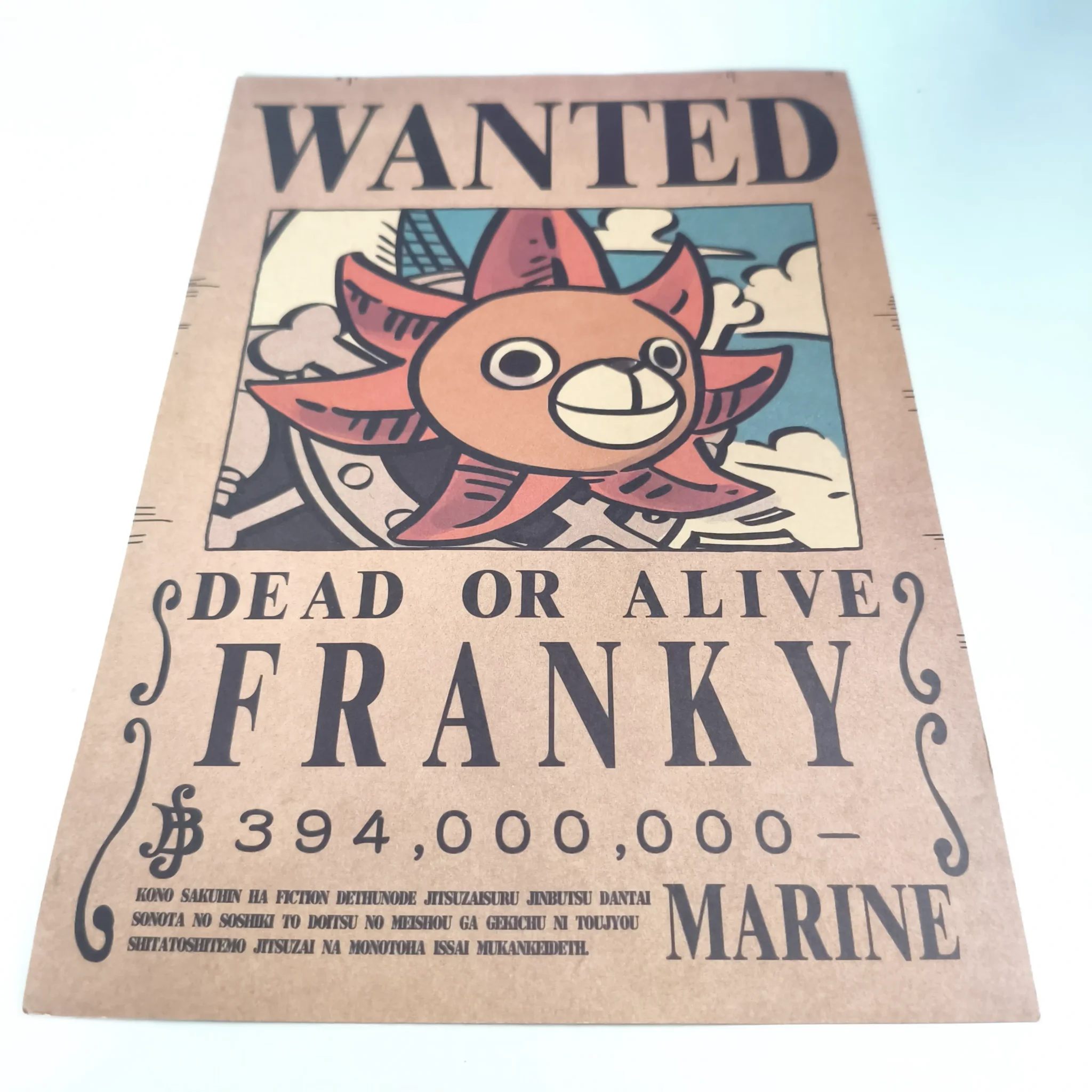 ONE PIECE Affiche Avis de recherche Franky