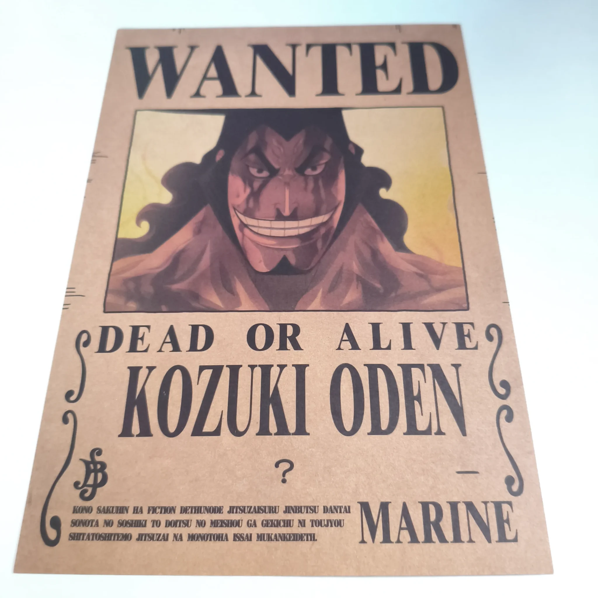 ONE PIECE Affiche Avis de recherche Kozuki Oden
