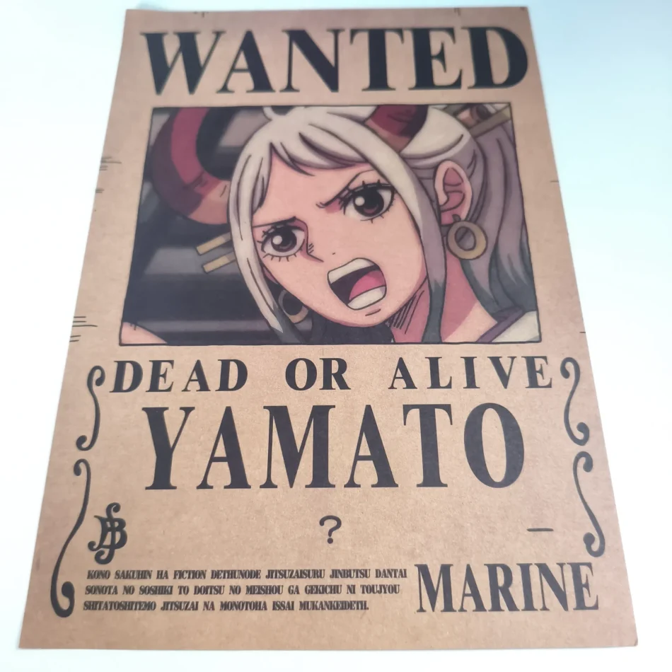 ONE PIECE Affiche Avis de recherche Yamato