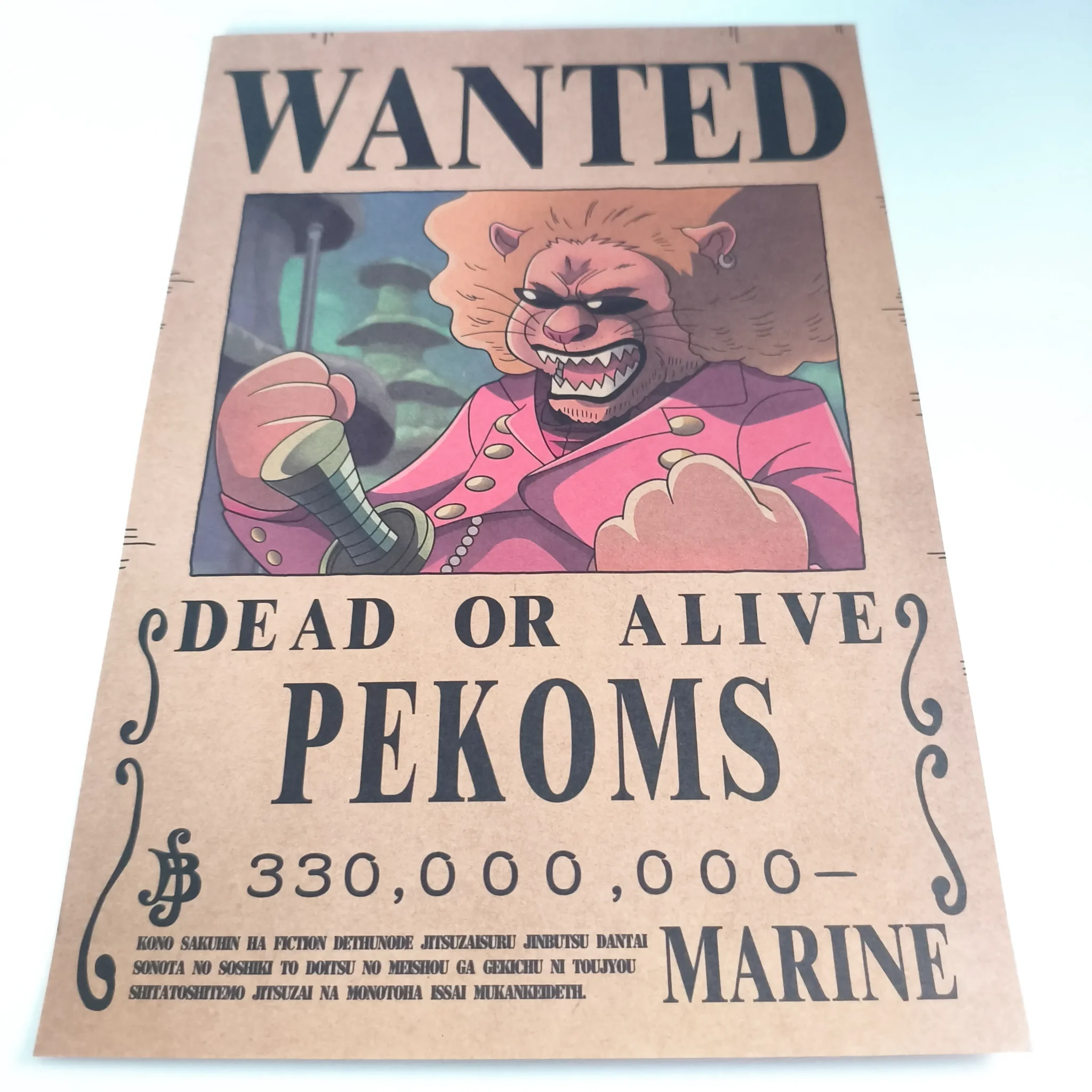 ONE PIECE Affiche Avis de recherche Pekoms