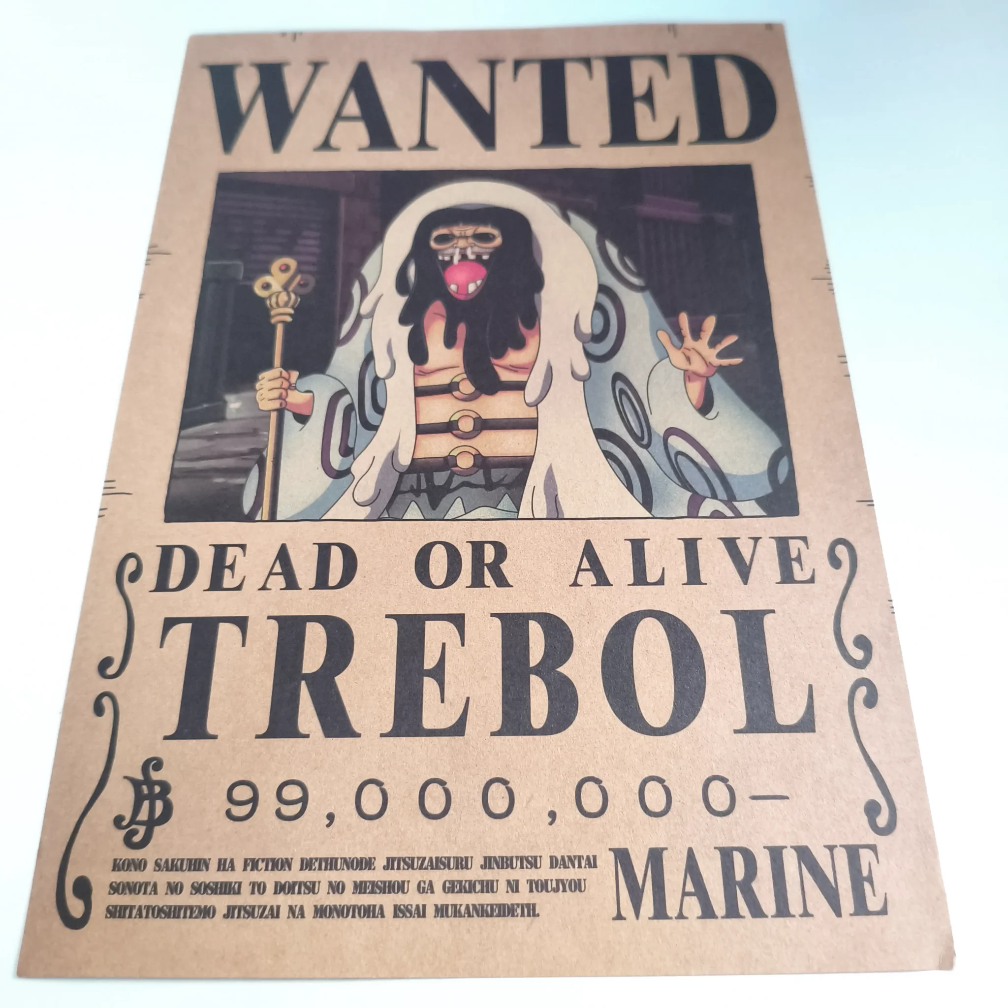 ONE PIECE Affiche Avis de recherche Trebol