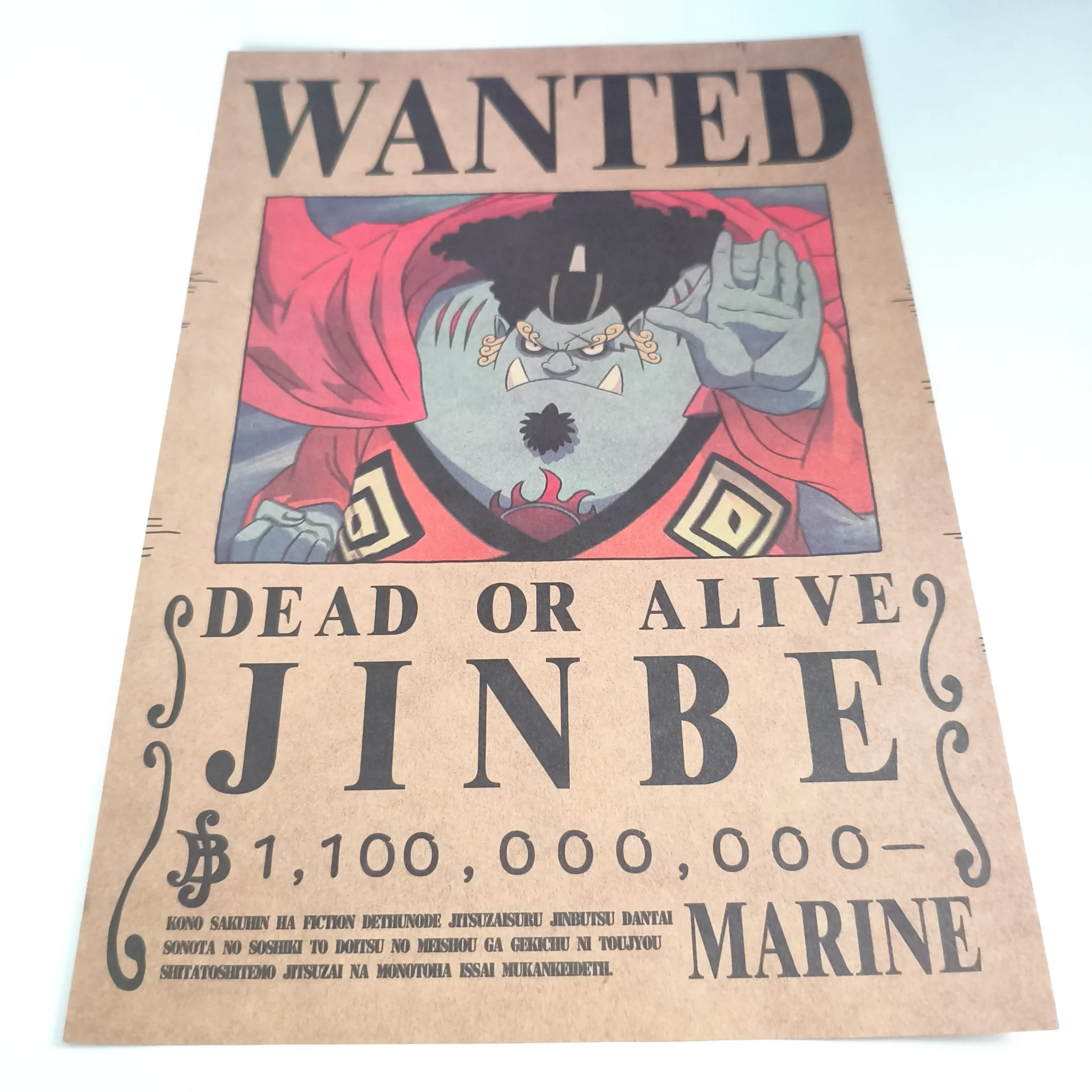 ONE PIECE Affiche Avis de recherche Jinbe