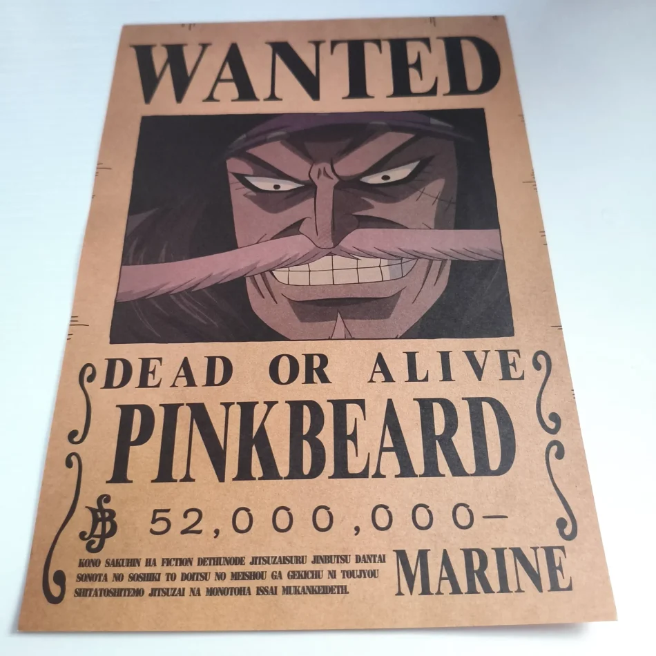 ONE PIECE Affiche Avis de recherche Pinkbeard