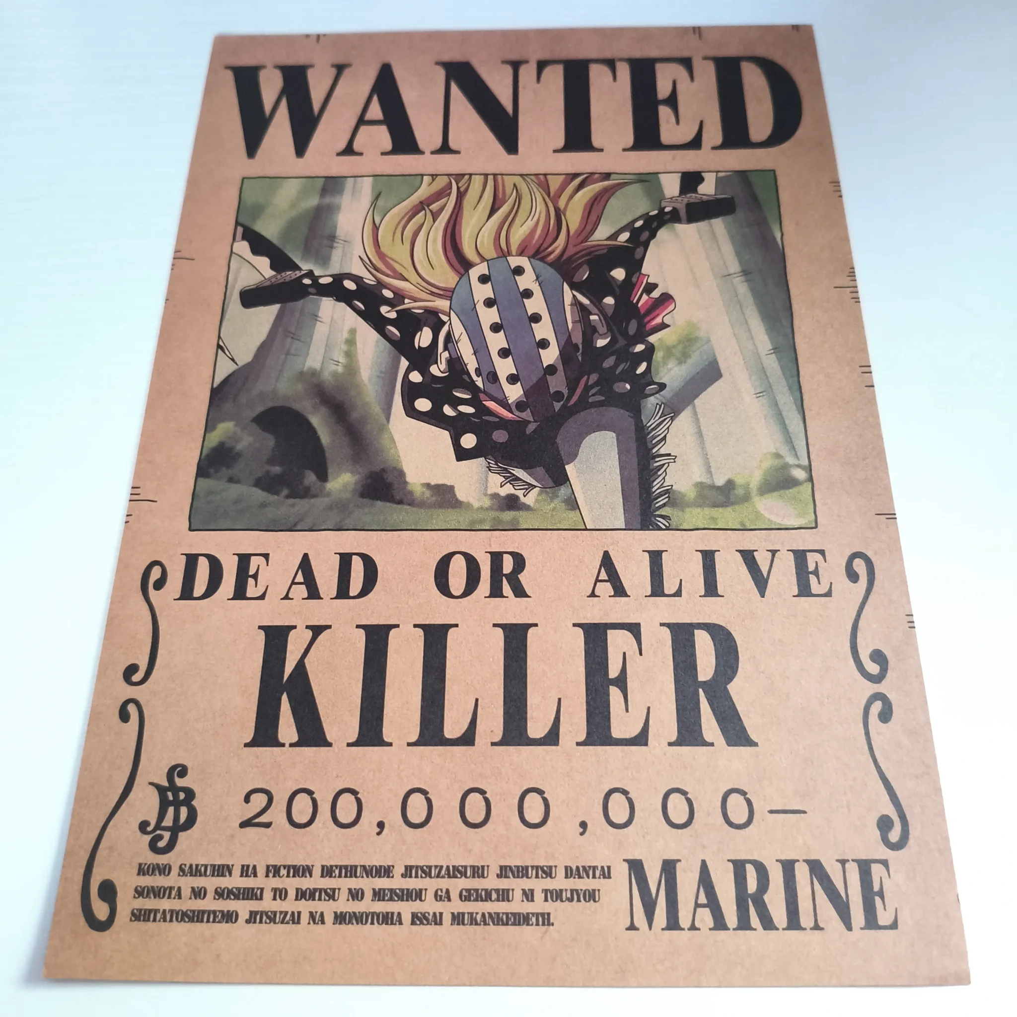 ONE PIECE Affiche Avis de recherche Killer