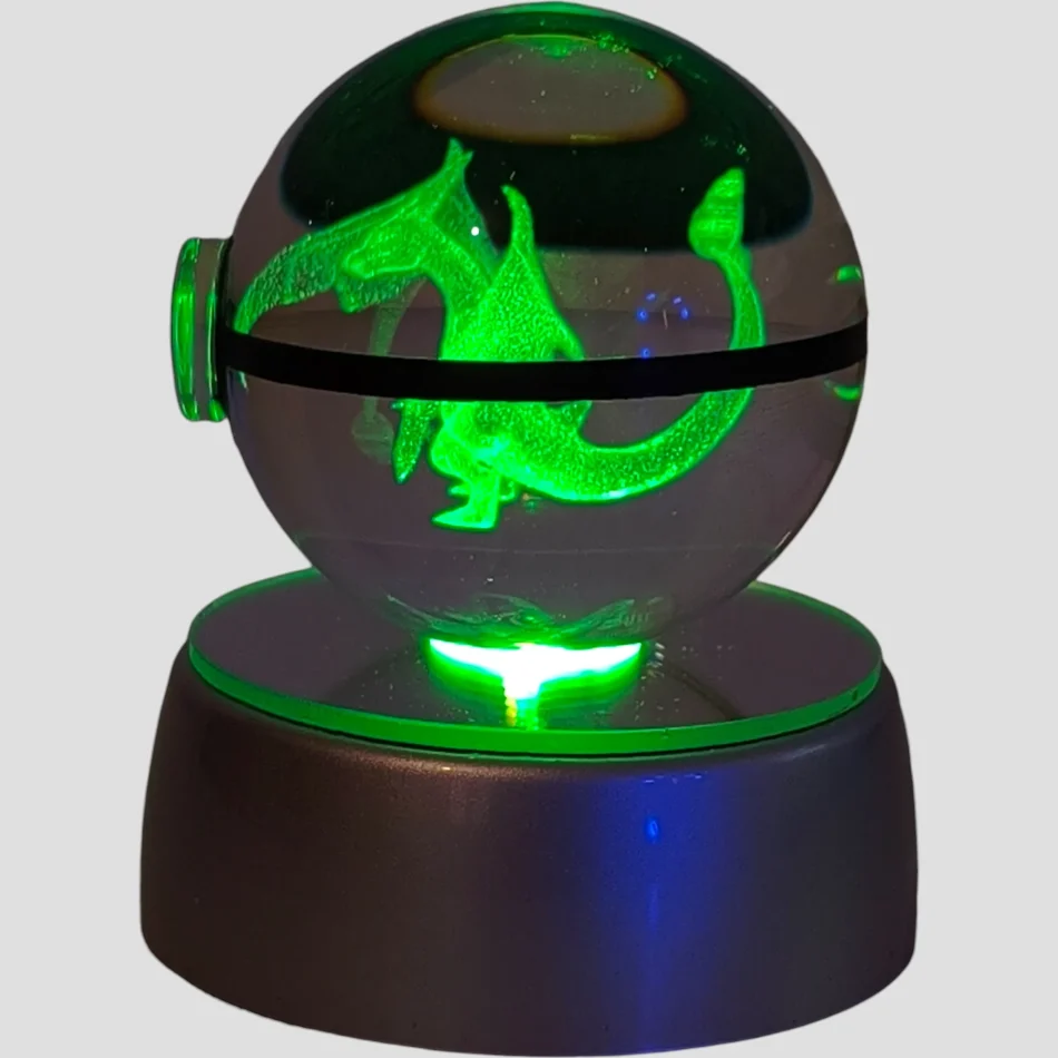 Veilleuse Pokéball Dracaufeu – LED Pokémon de face