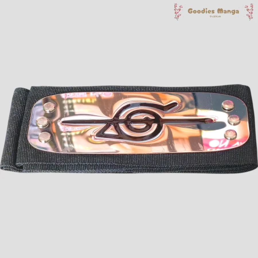Bandeau frontal Konoha barré - Naruto de face