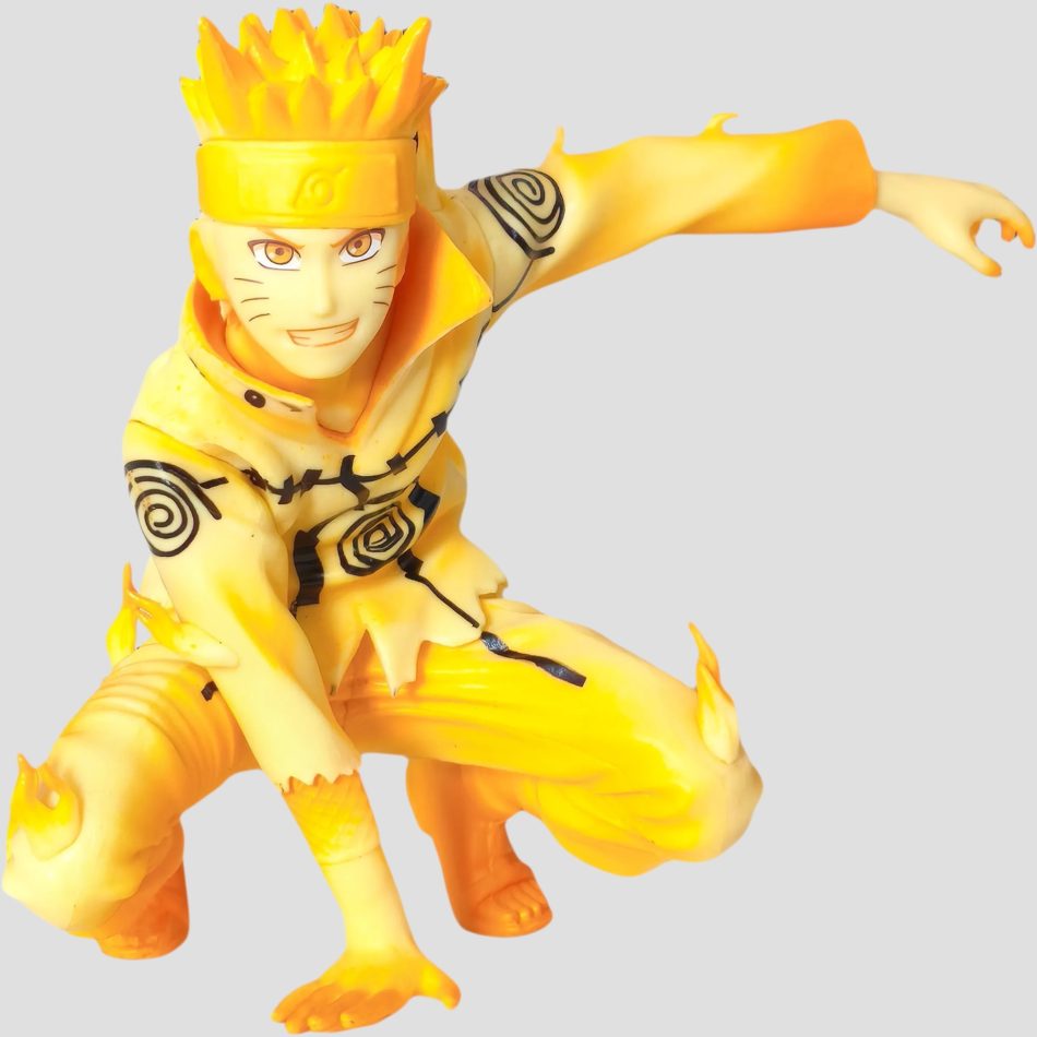 Figurine Naruto Uzumaki accroupie de 10 cm - Naruto de face