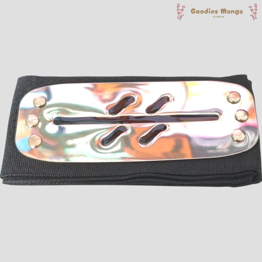 Bandeau frontal Kiri barré - Naruto de face