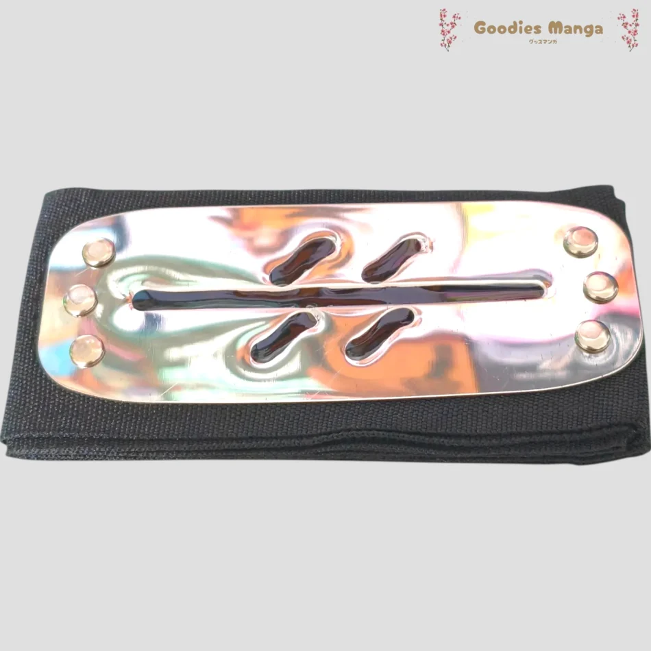 Bandeau frontal Kiri barré - Naruto de face