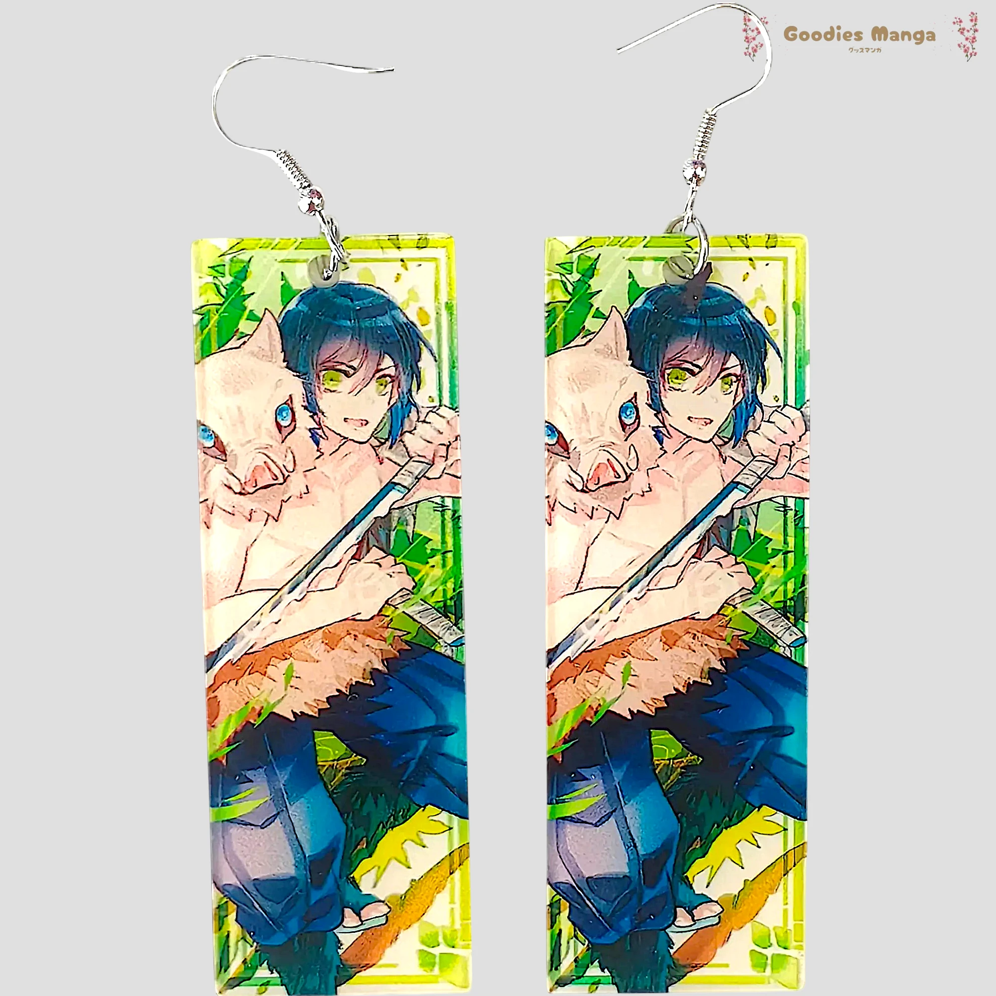 Boucles d’oreilles Inosuke Hashibira – Demon Slayer de face