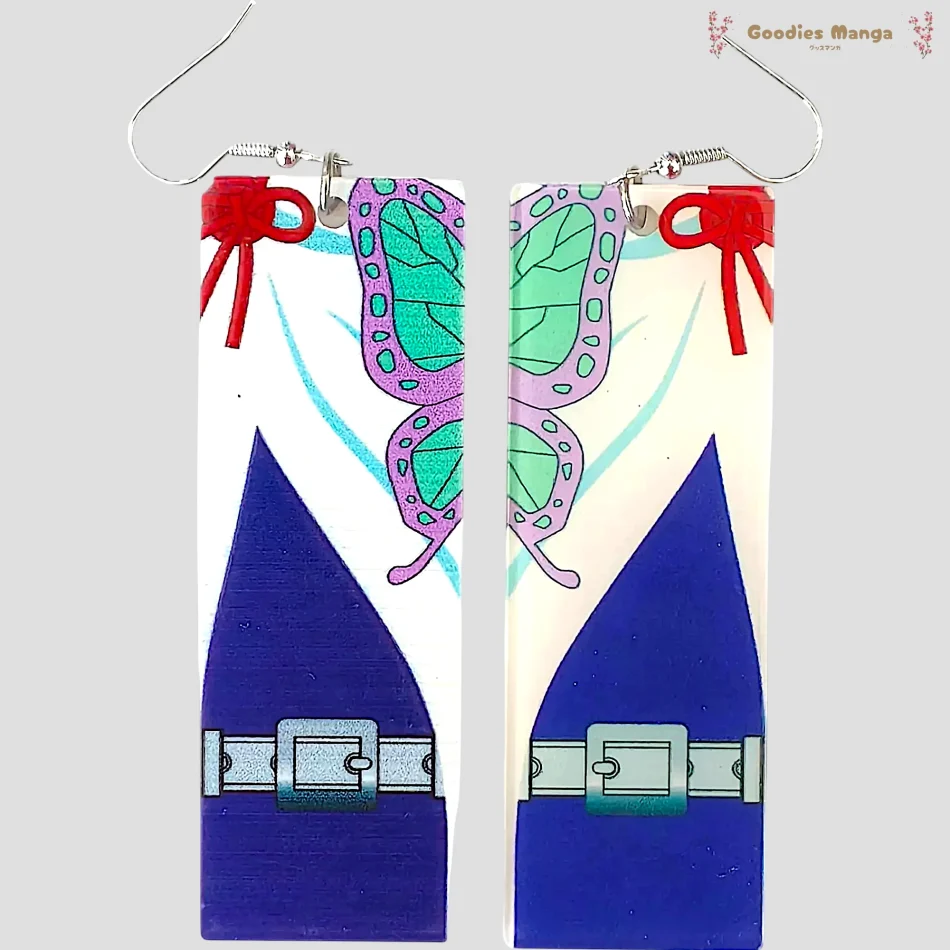 Boucles d’oreilles Kanao Tsuyuri – Uniforme – Demon Slayer de face