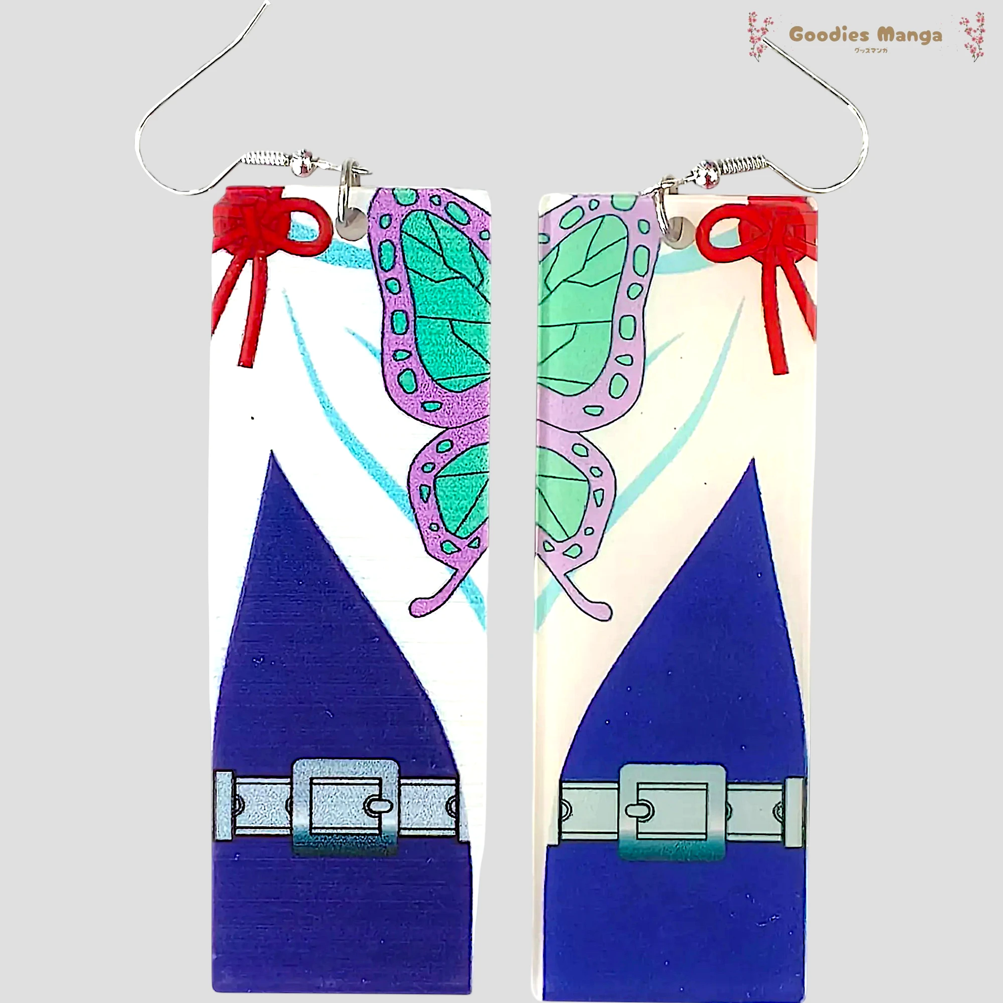 Boucles d’oreilles Kanao Tsuyuri – Uniforme – Demon Slayer de face