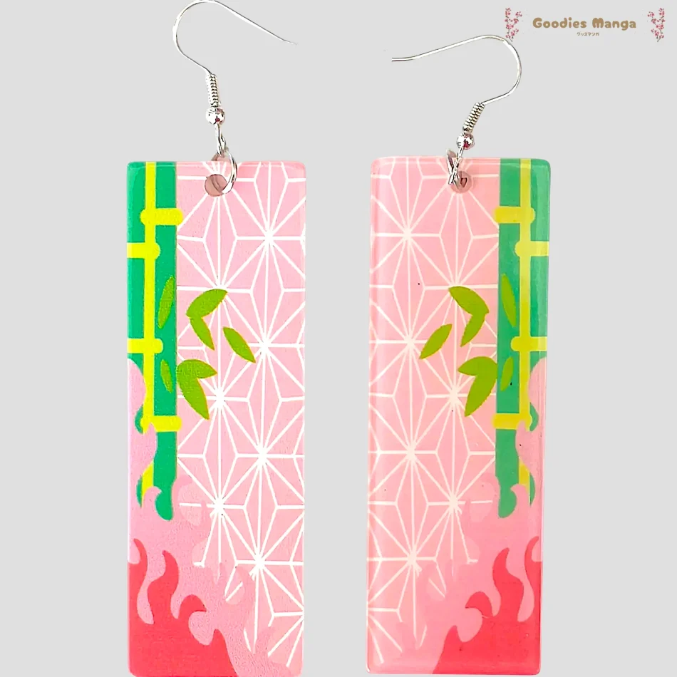 Boucles d’oreilles Shinobu Kocho – Kimono Papillon – Demon Slayer de face