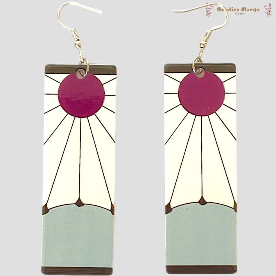 Boucles d’oreilles Tanjiro Kamado – Demon Slayer de face