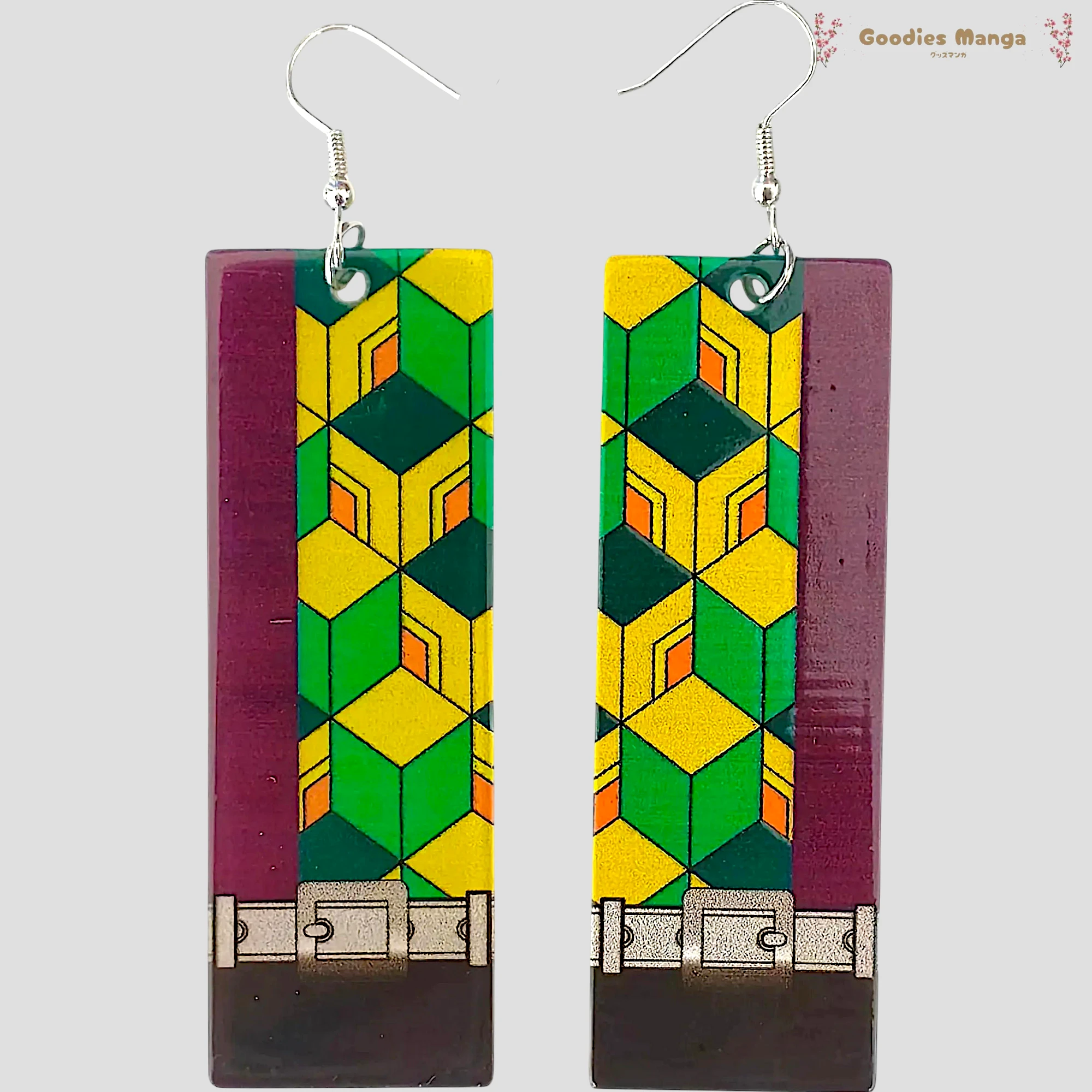 Boucles d’oreilles – Giyu Tomioka Uniforme – Demon Slayer de face