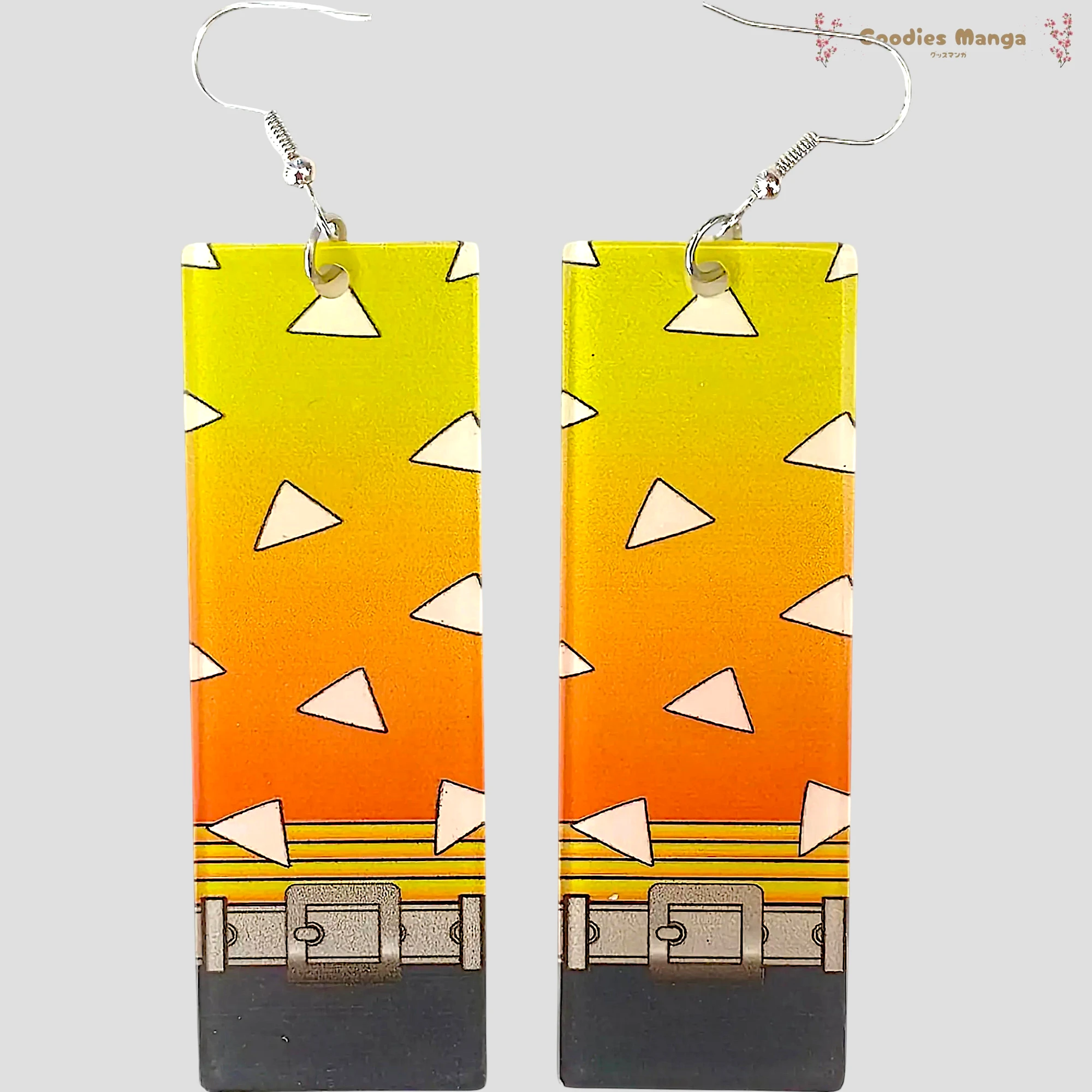 Boucles d’oreilles Zenitsu Agatsuma – Uniforme – Demon Slayer de face