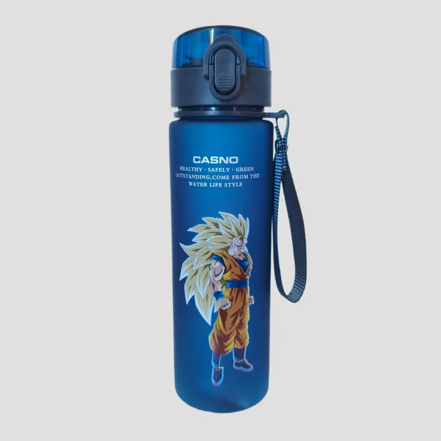 Gourde Son Goku Super Saiyan 3 coloris bleu – Dragon Ball de face