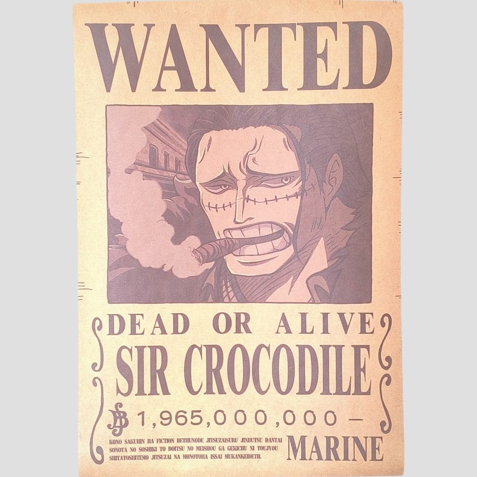 Affiche Avis de recherche Crocodile – ONE PIECE