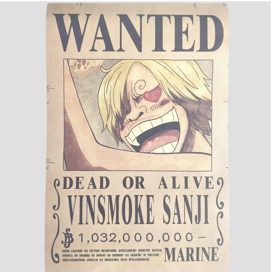 Affiche Avis de recherche Vinsmoke Sanji – ONE PIECE