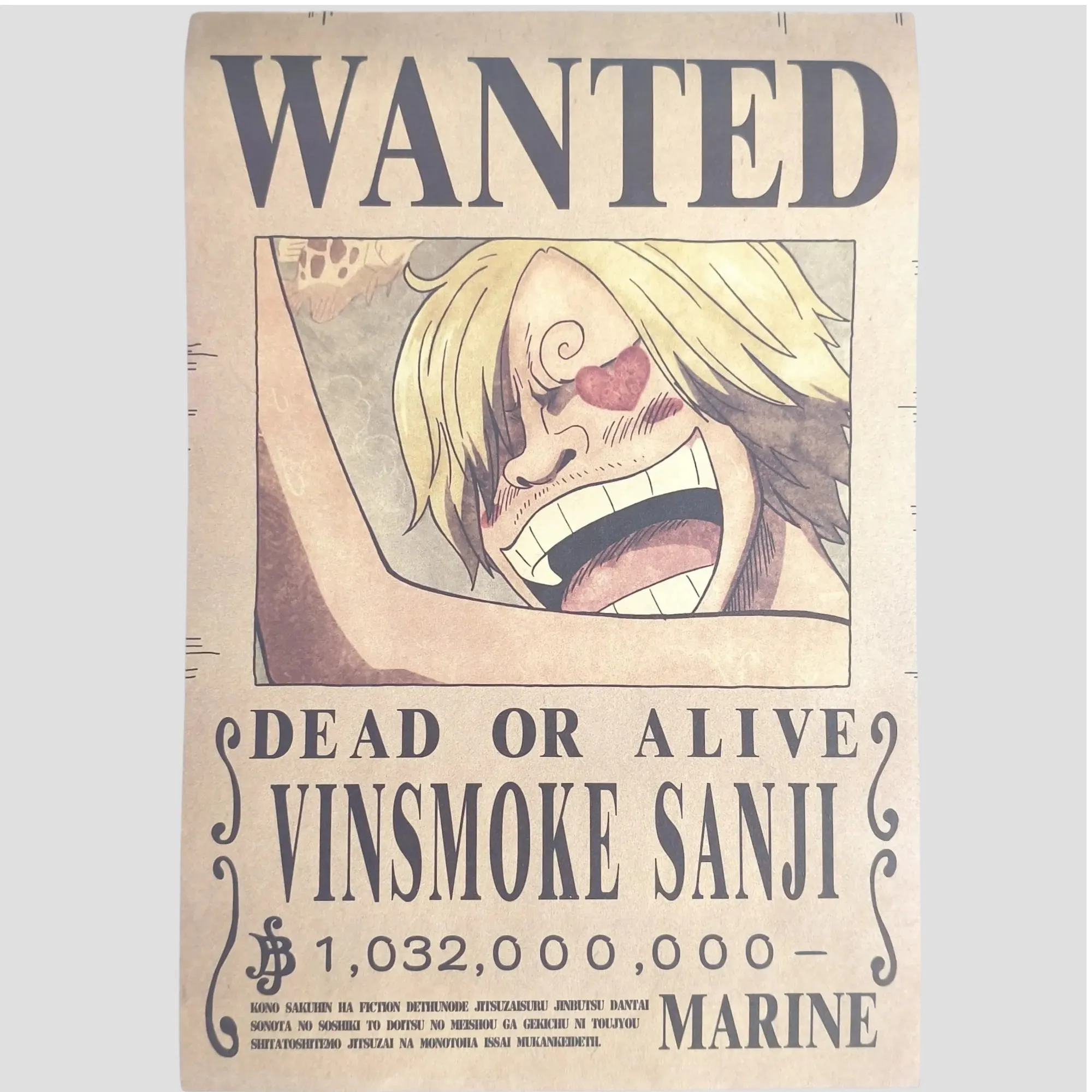 Affiche Avis de recherche Vinsmoke Sanji – ONE PIECE