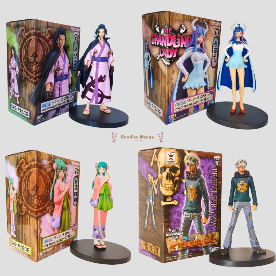 Lot Collector One Piece DXF Banpresto – 4 Figurines Wano Country vue de face