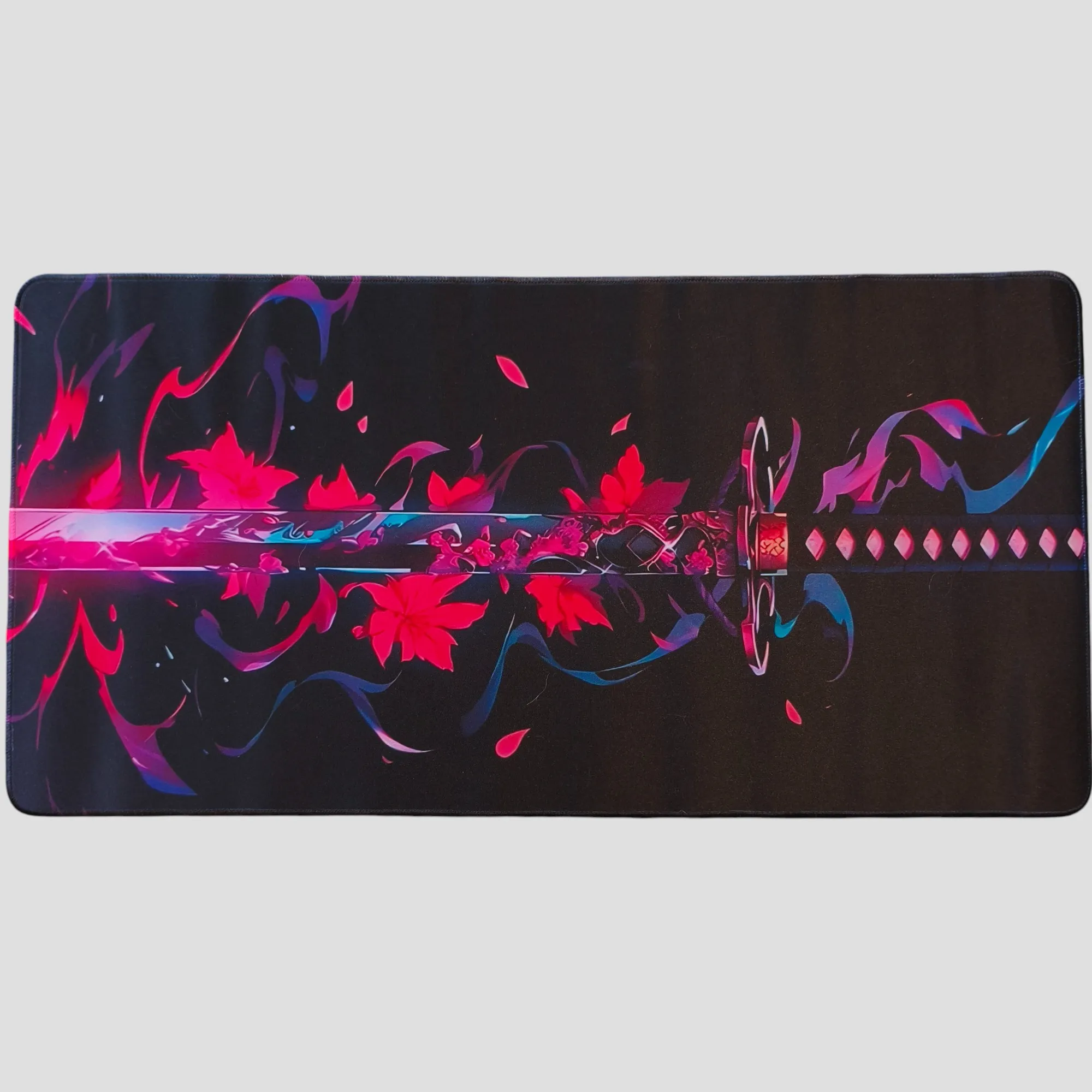 Tapis de souris Demon Slayer – Katana & Fleurs de face