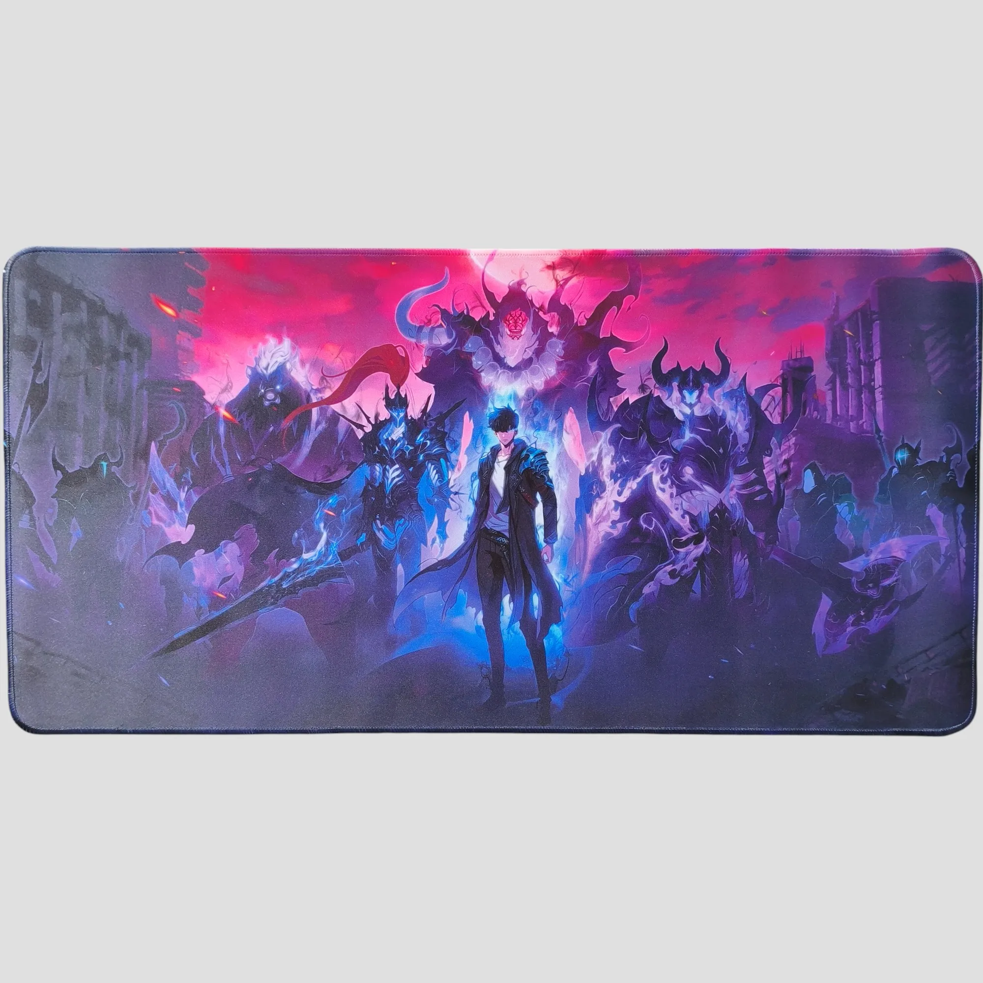 Tapis de souris – Sung Jin-Woo avec ses ombres – Solo Leveling de face