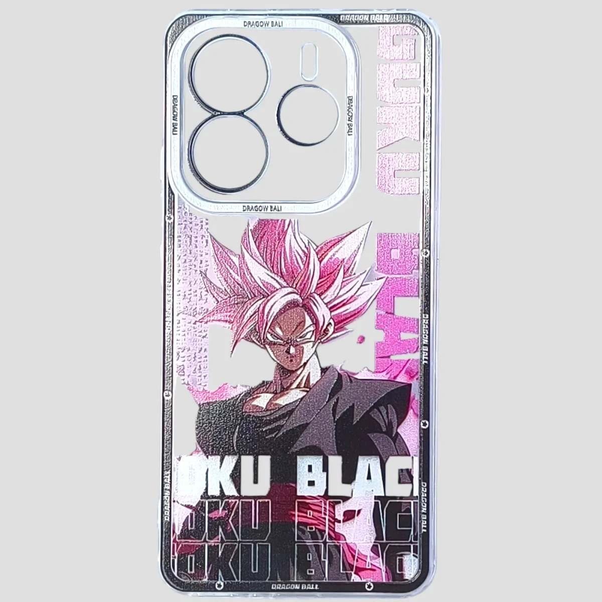 coque redmi note 14 5g black goku rose