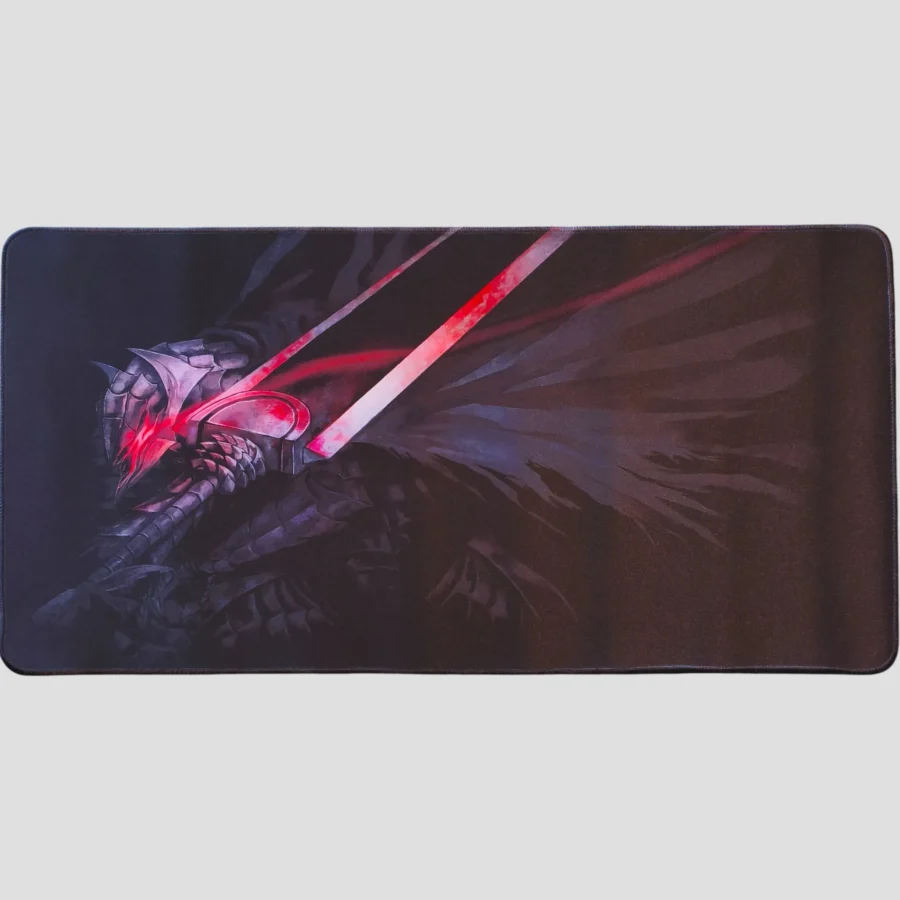 Tapis de souris Guts Berserker Armor – Œil rouge flamboyant de face