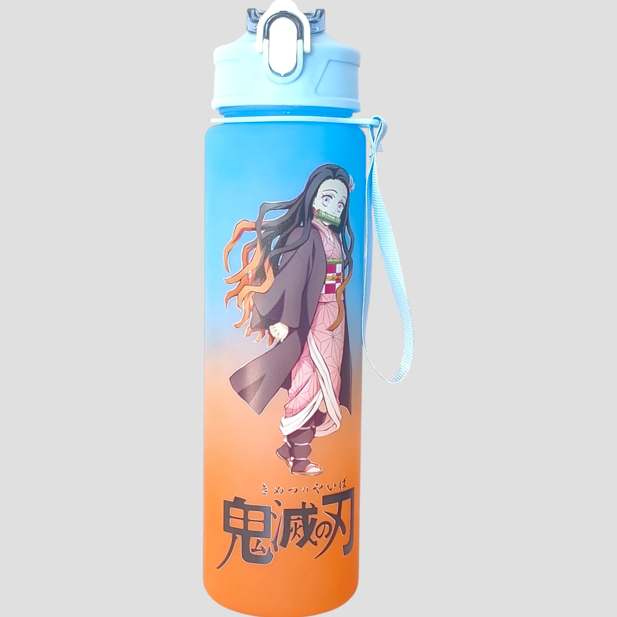 Gourde dégradée bleu/orange Nezuko Kamado – Demon Slayer de face