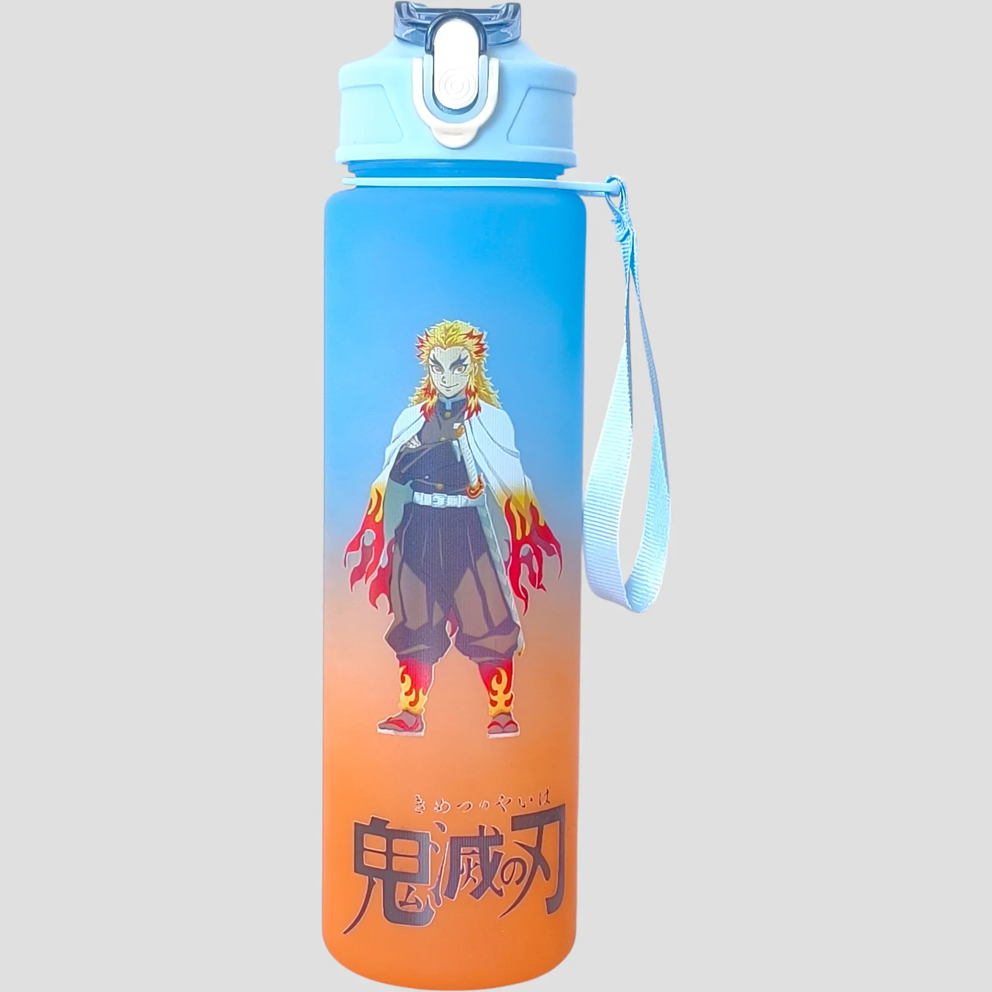Gourde dégradée bleu/orange Rengoku Kyojuro – Demon Slayer de face