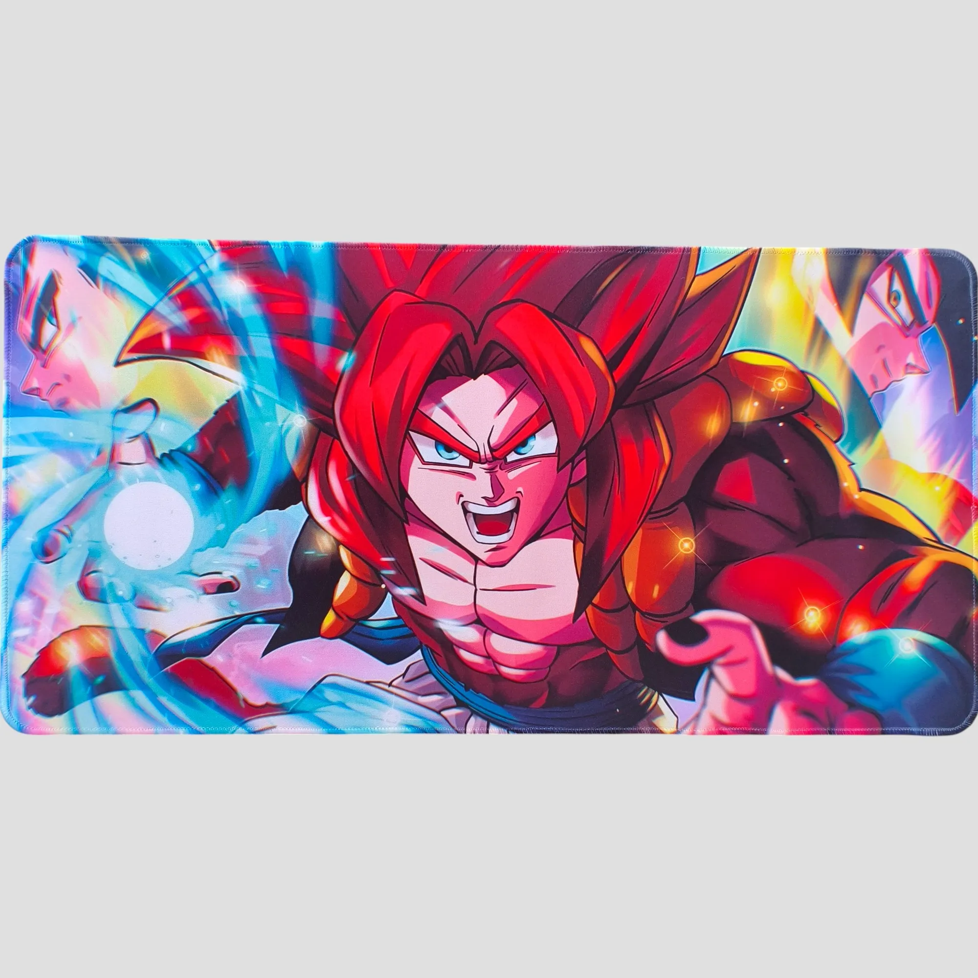 Tapis de souris Gogeta Super Saiyan 4 – Fond Goku & Vegeta – Dragon Ball GT de face
