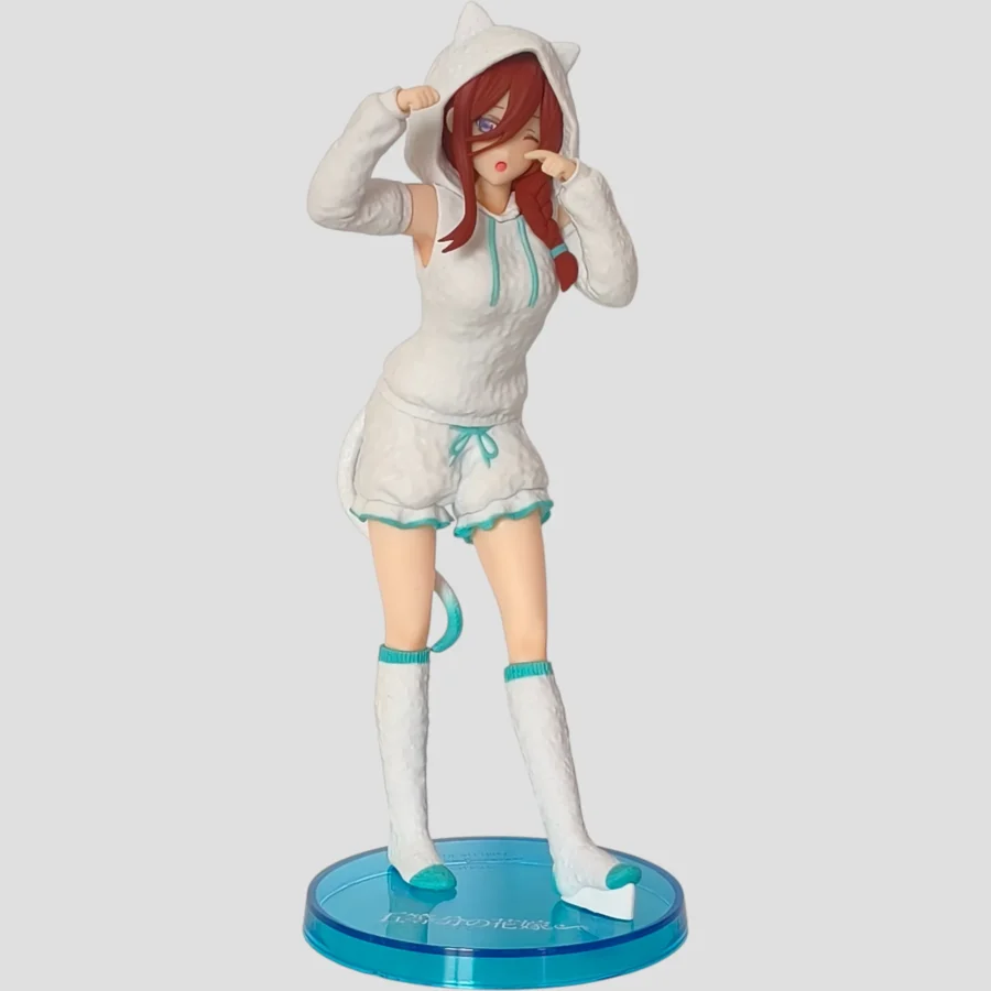 Figurine Fascinity Figure – Miku Nakano Nekomimi Hoodie – The Quintessential Quintuplets de face