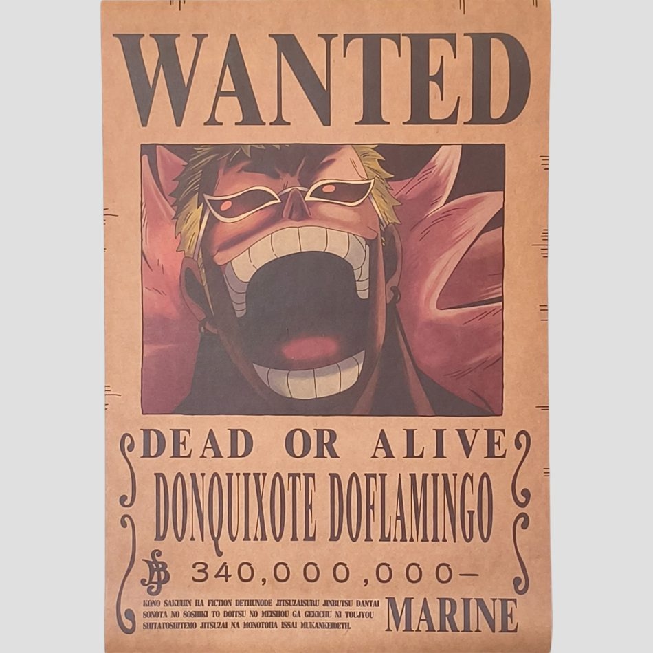 Affiche murale One Piece - Avis de recherche Don Quijote Doflamingo