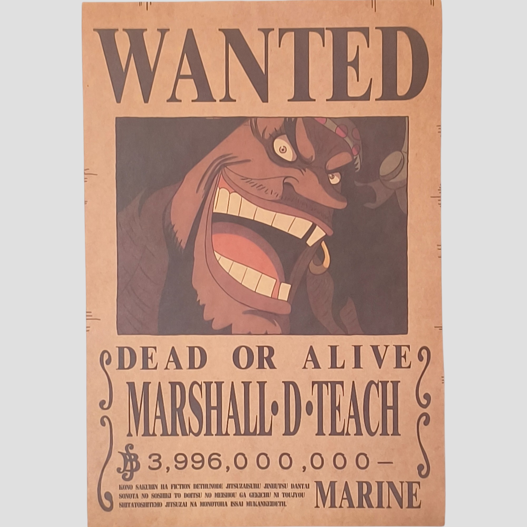 Affiche murale One Piece - Avis de recherche Marshall D. Teach