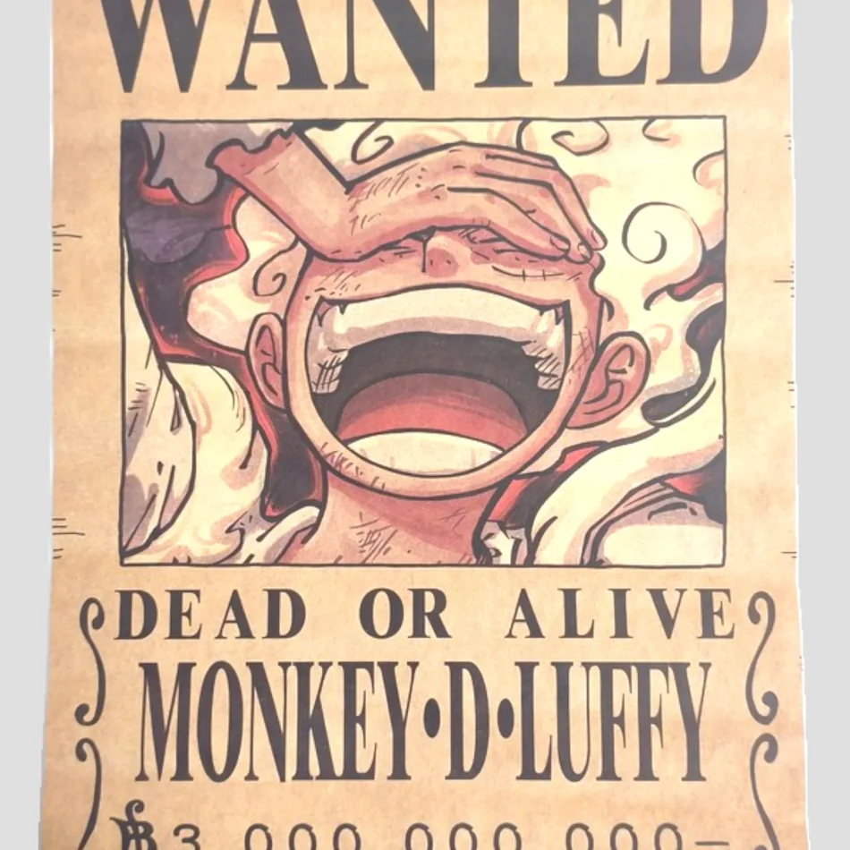 Affiche murale One Piece - Avis de recherche Monkey D Luffy Gear 5