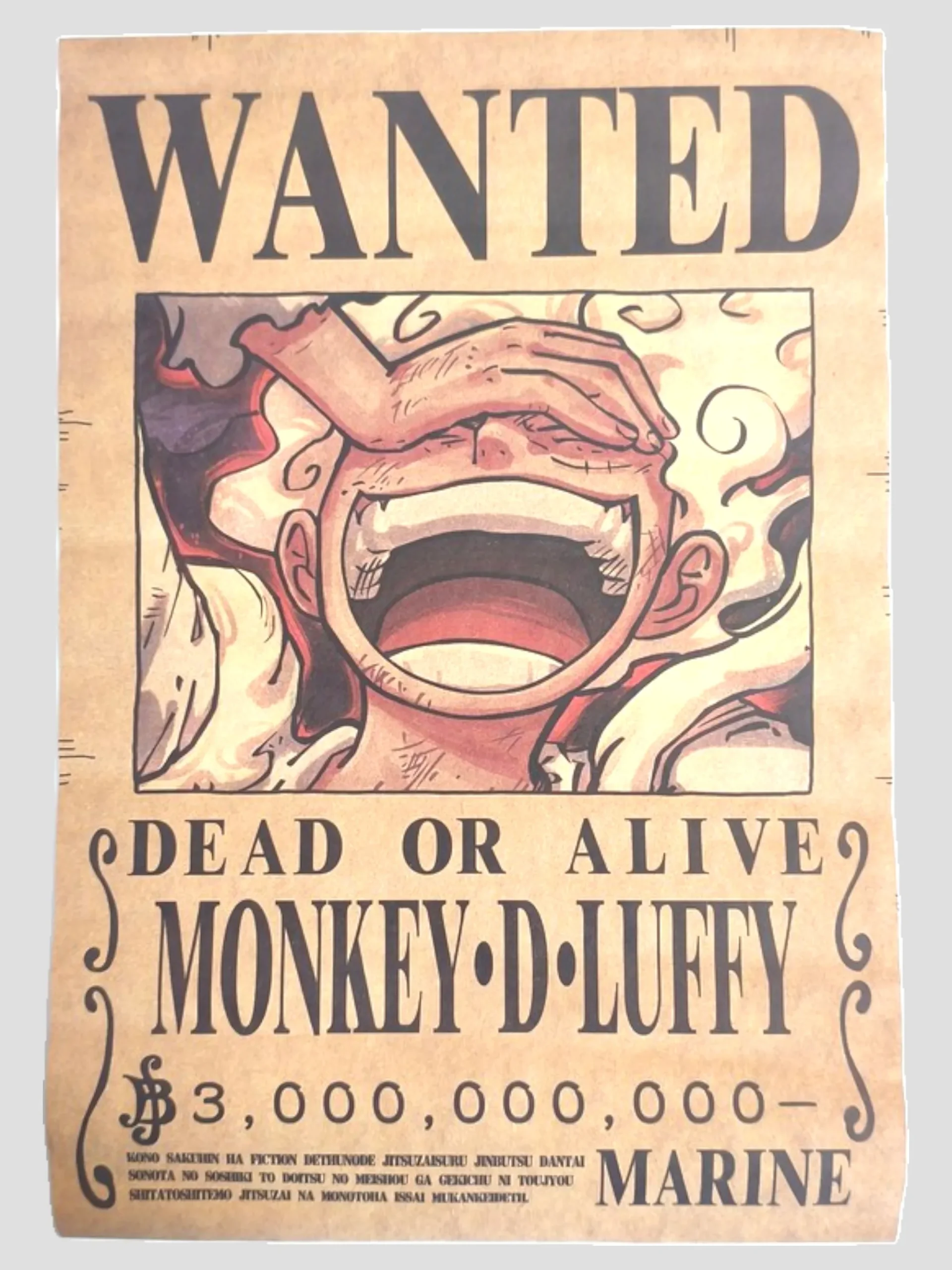 Affiche murale One Piece - Avis de recherche Monkey D Luffy Gear 5