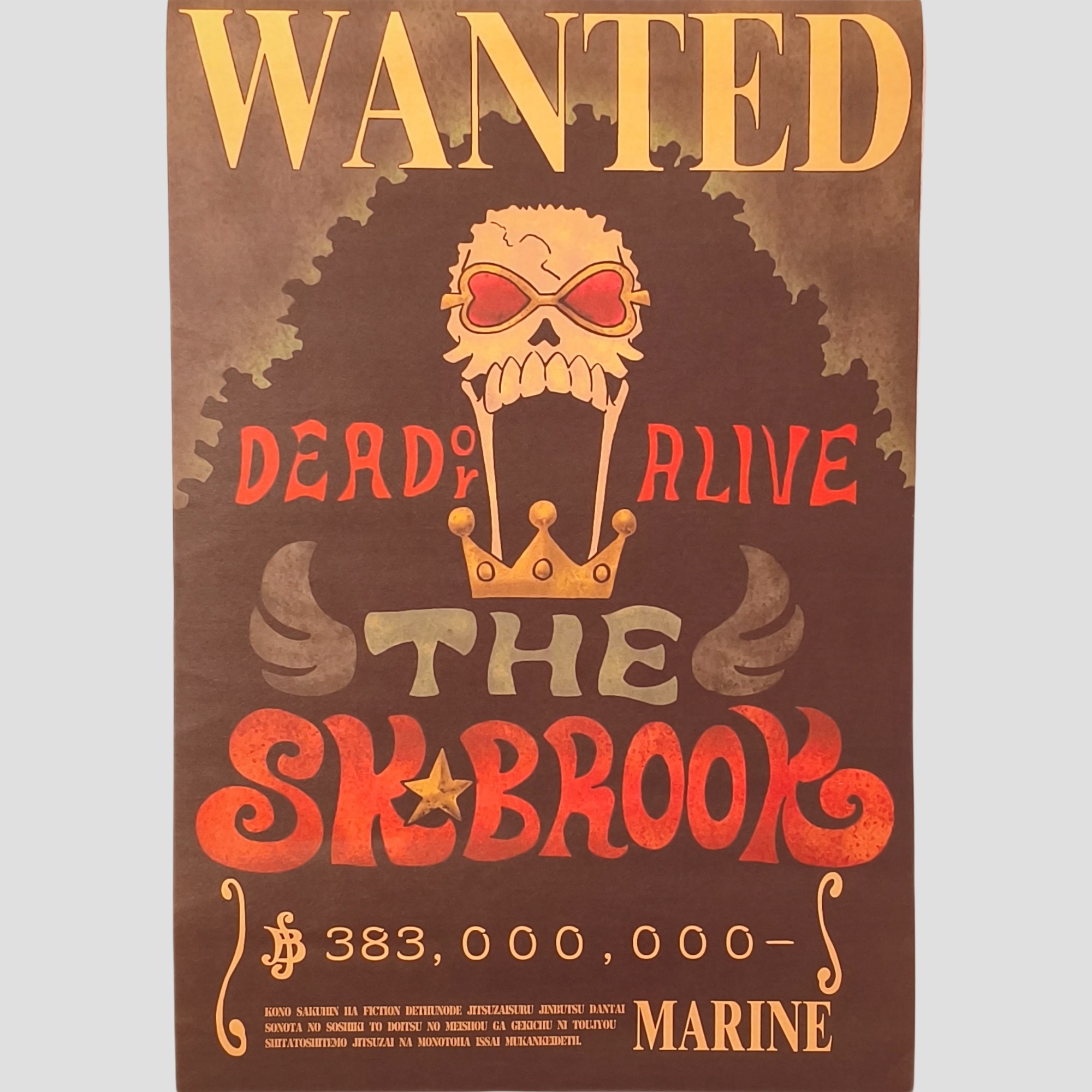 Affiche murale One Piece - Avis de recherche Soul King Brook
